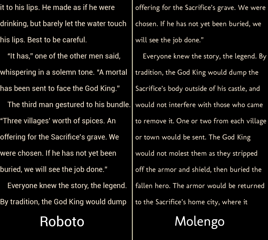 Font comparison