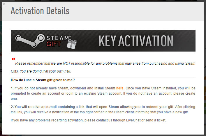 steam gift