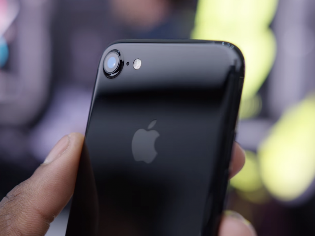 The iPhone 7 Jet Black edition is really glossy and reflective.
