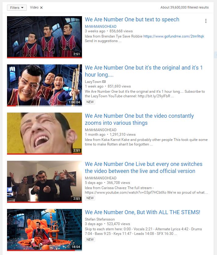 We Are Number One