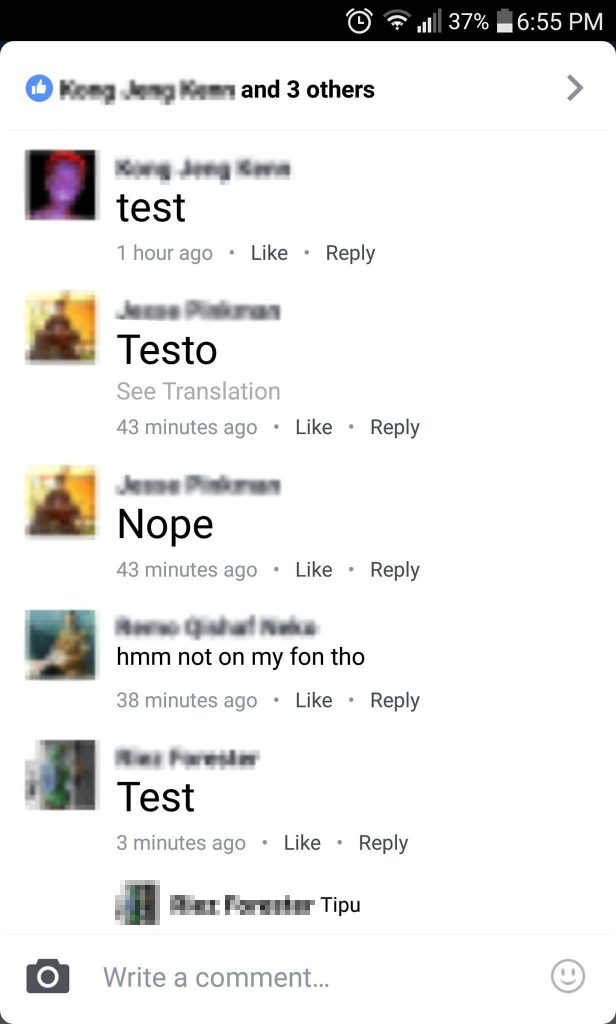 Facebook BIG Comments