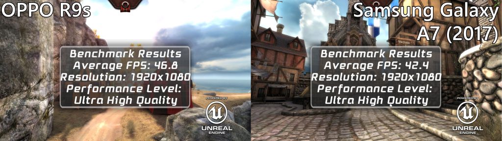 OPPO R9s vs. Samsung Galaxy A7 (2017)
