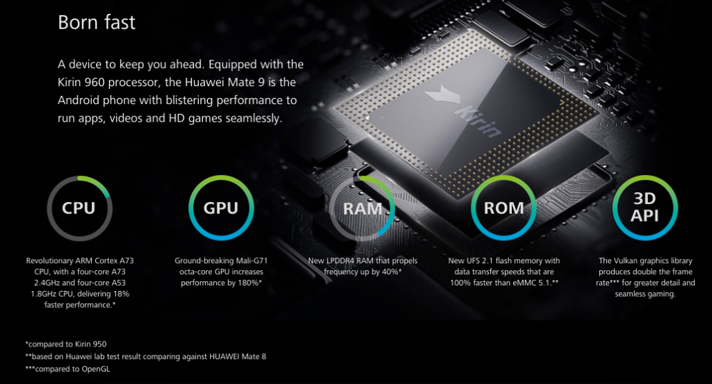 Mate 9 product page
