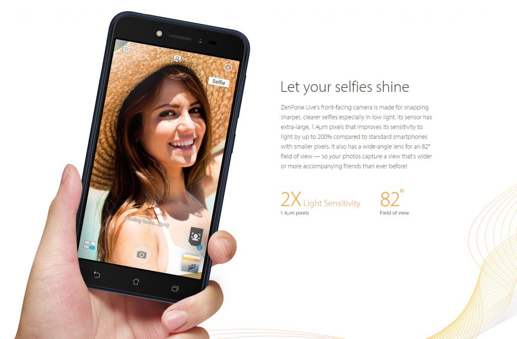 ASUS ZenFone Live selfie