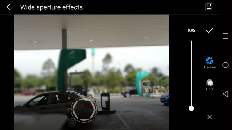 Huawei Wide Aperture mode