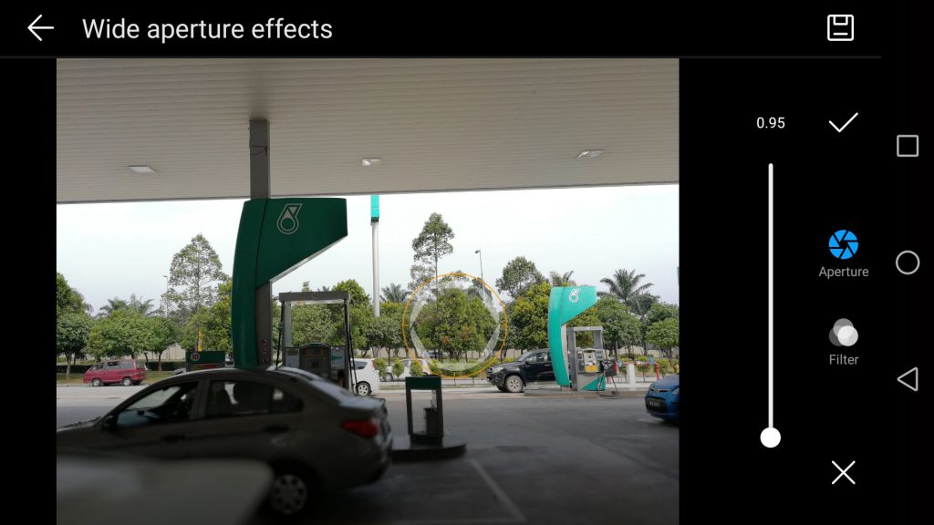 Huawei Wide Aperture mode