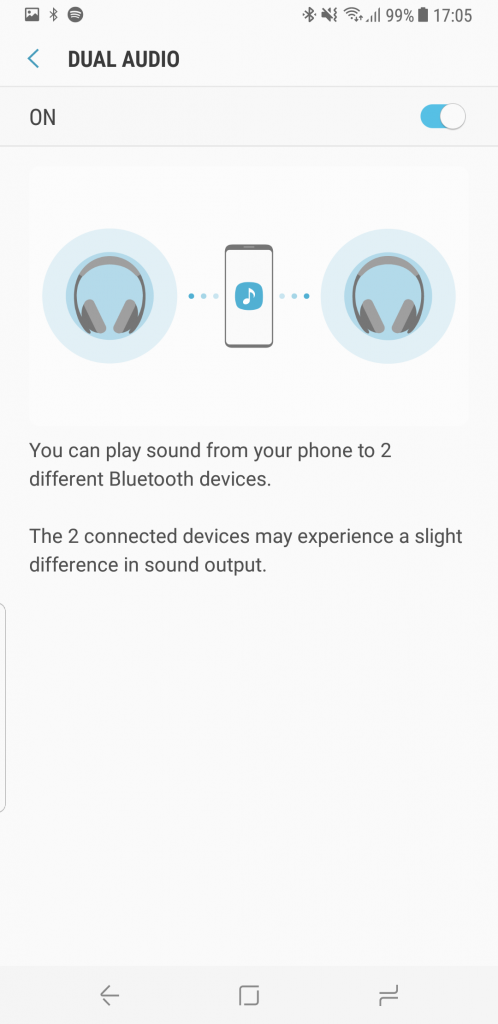 Samsung Galaxy S8 Galaxy S8+ dual audio mode
