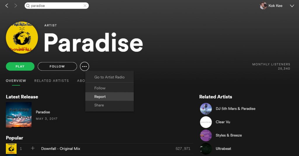 Spotify report
