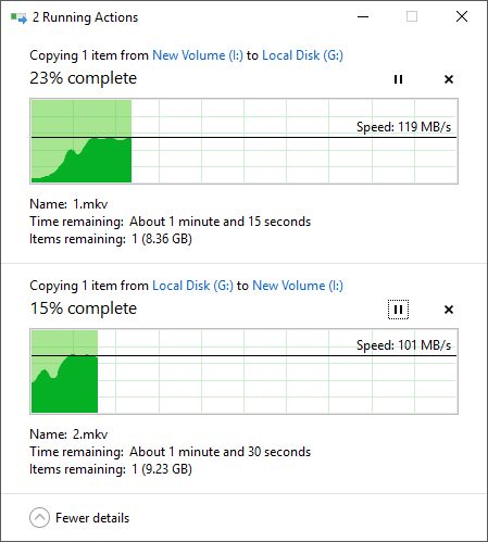Copying to and fro the TS-CM80S and PCIE NVMe SSD
