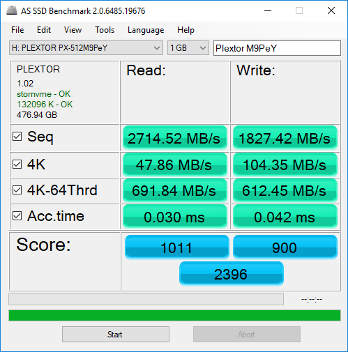 Plextor M9PeY AS SSD