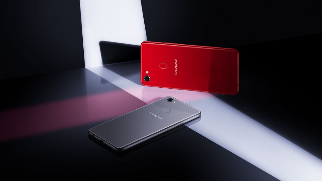 OPPO F7 Solar Red Moonlight Silver
