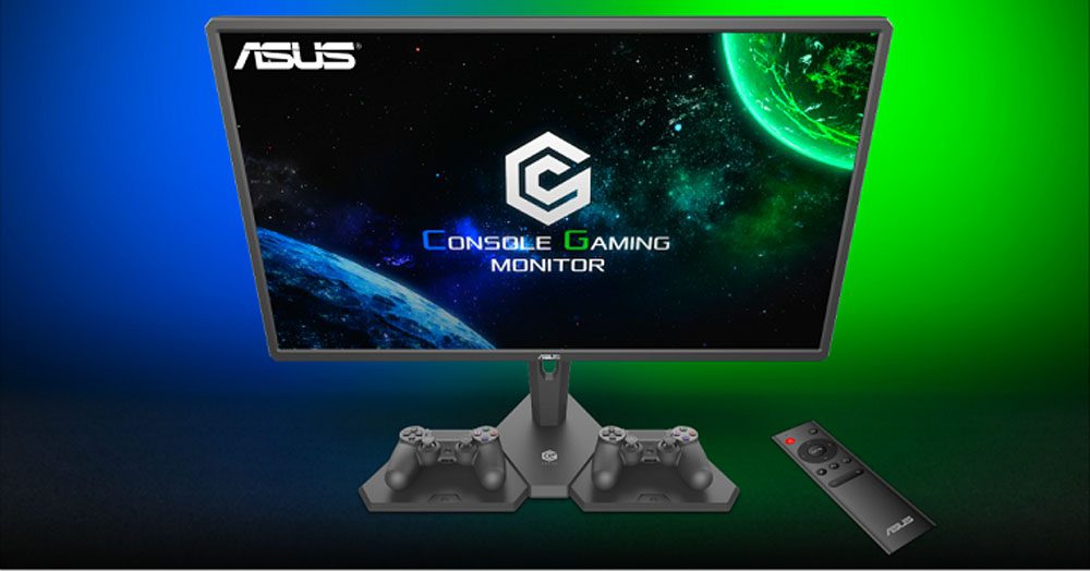 ASUS CG32 console gaming monitor with Halo Sync Lighting and Remote Control