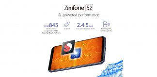 ASUS ZenFone 5z 8GB + 256GB storage