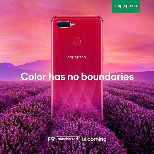 OPPO F9 Sunrise Red