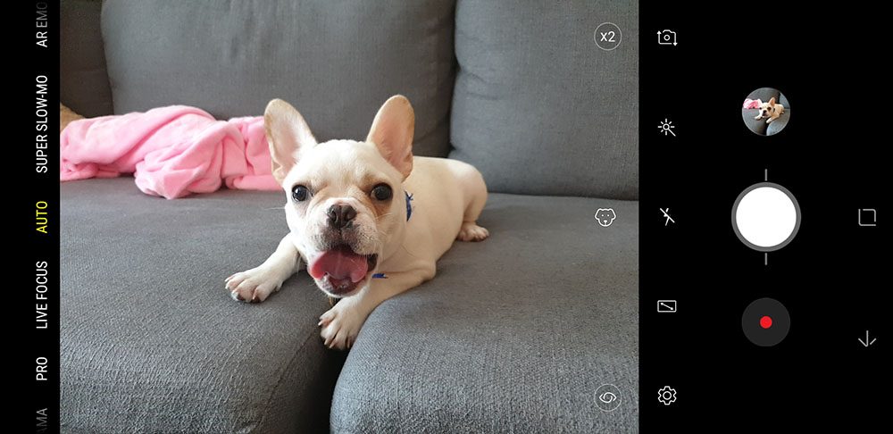 Samsung Galaxy Note9 camera UI