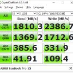 ASUS ZenBook Pro 15 CrystalDiskMark benchmark