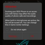 ASUS ROG Phone AeroActive Cooler microphone setting