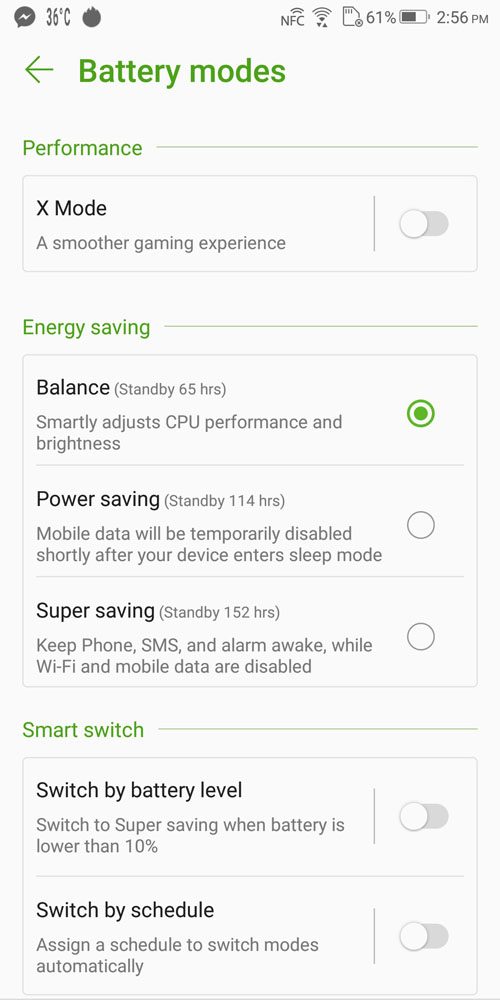 ASUS ROG Phone Battery Mode