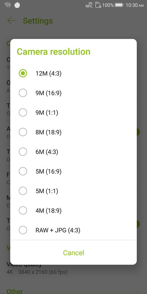 ASUS ROG Phone Camera UI