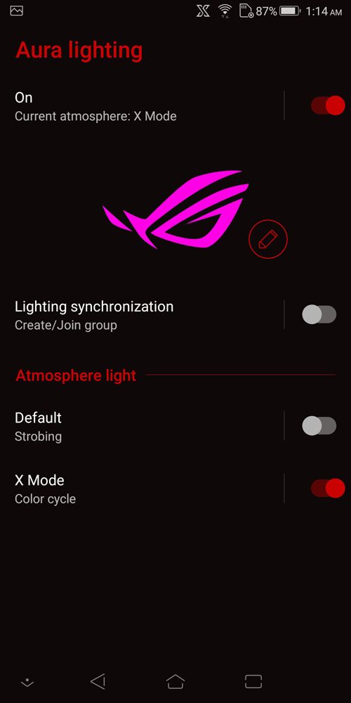 ASUS ROG Phone Game Center