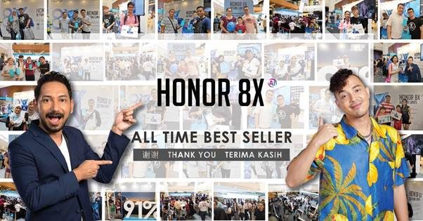 Honor 8X Is The All-Time Best-Seller Honor Smartphone In Malaysia