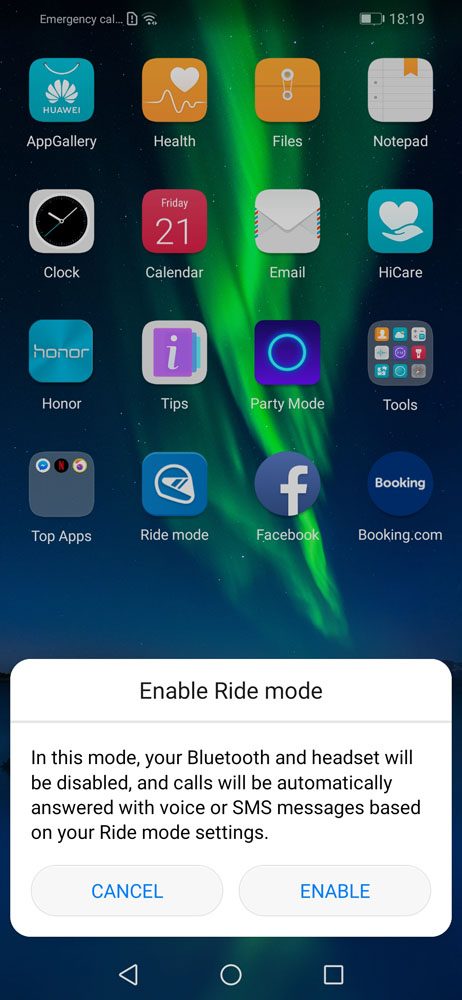 Honor 8X Ride Mode