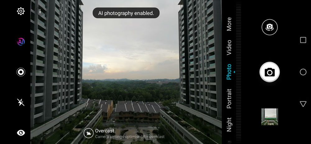 Honor 8X camera UI