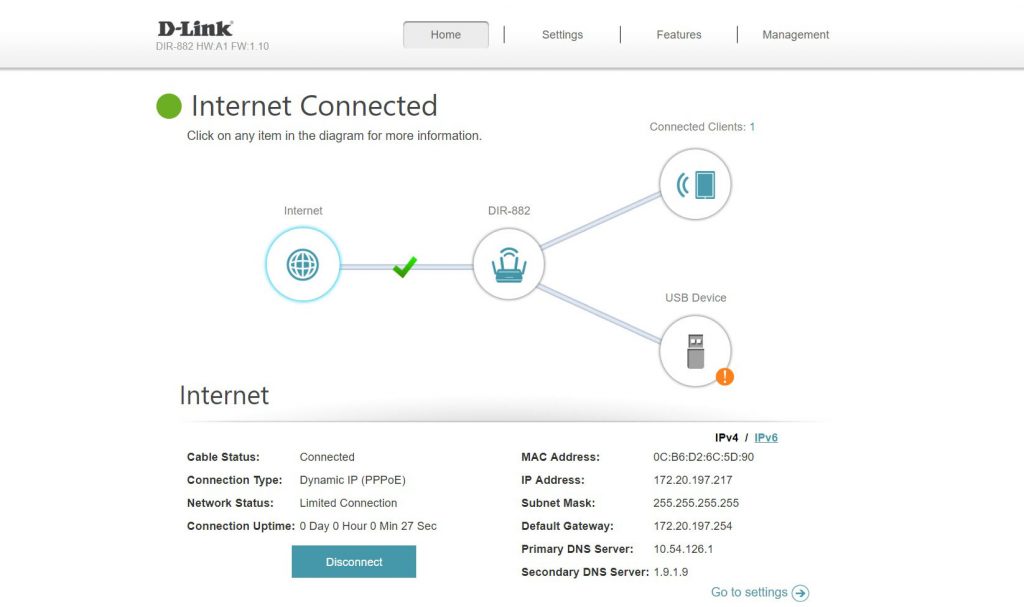 D-Link DIR-882 settings