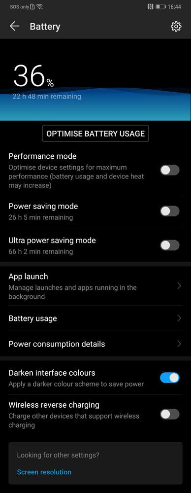 Huawei Mate 20 Pro performance mode