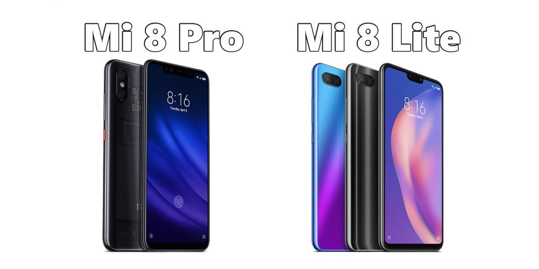 Xiaomi Mi 8 Pro Mi 8 Lite