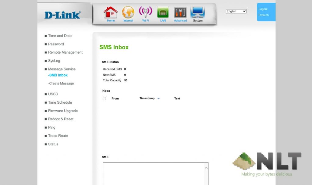 D-Link DWR-953 4G Router Modem software UI