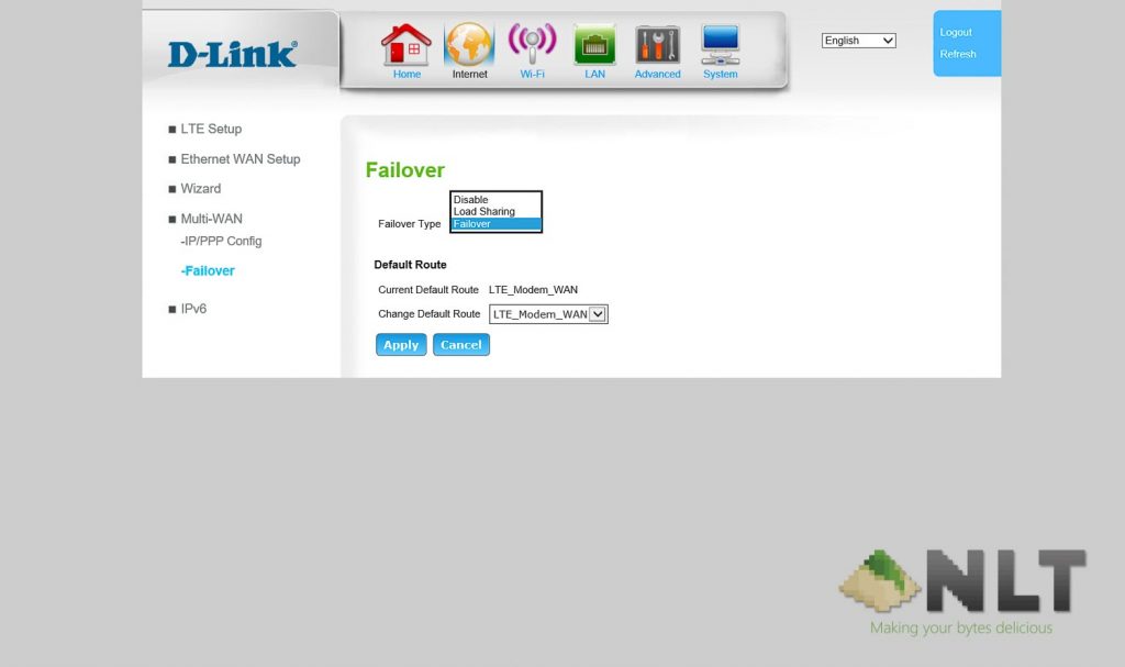 D-Link DWR-953 4G Router Modem software UI