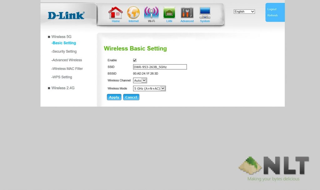 D-Link DWR-953 4G Router Modem software UI