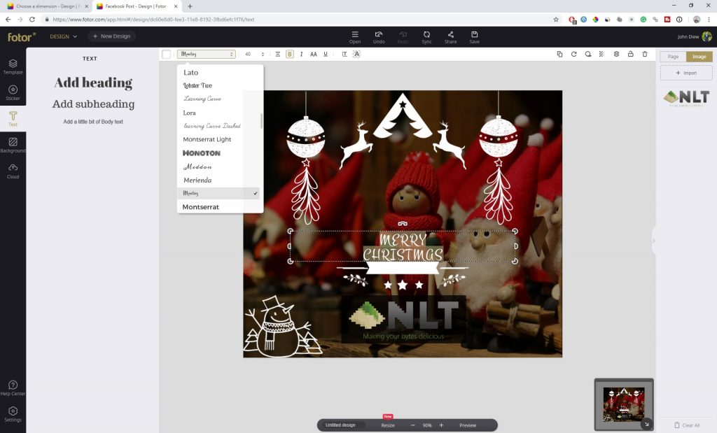 Create Beautiful Christmas Cards with Fotor 19