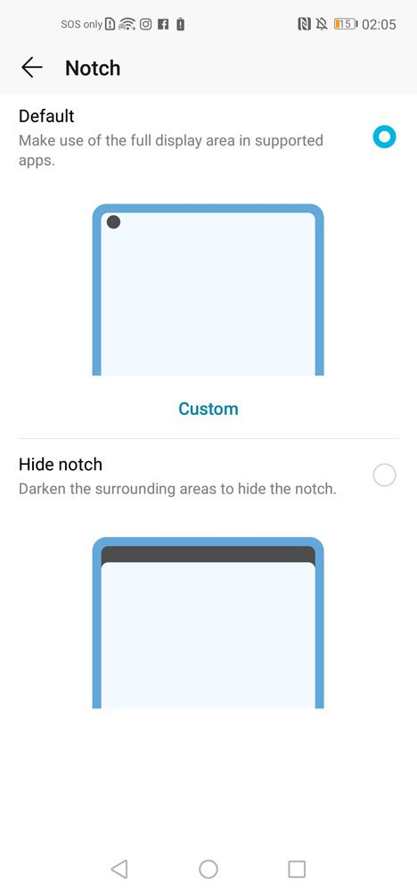 HONOR View20 hide notch