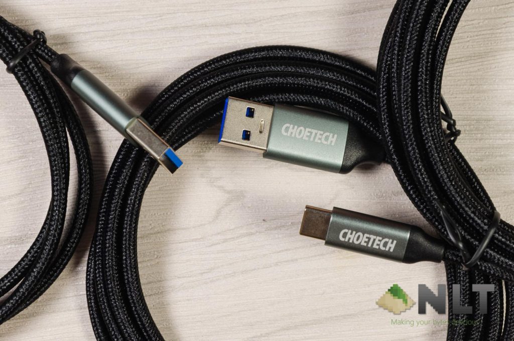 CHOETECH MIX00060 3-Pack Nylon Braided Type C to USB 3.0 Fast Charging Cable