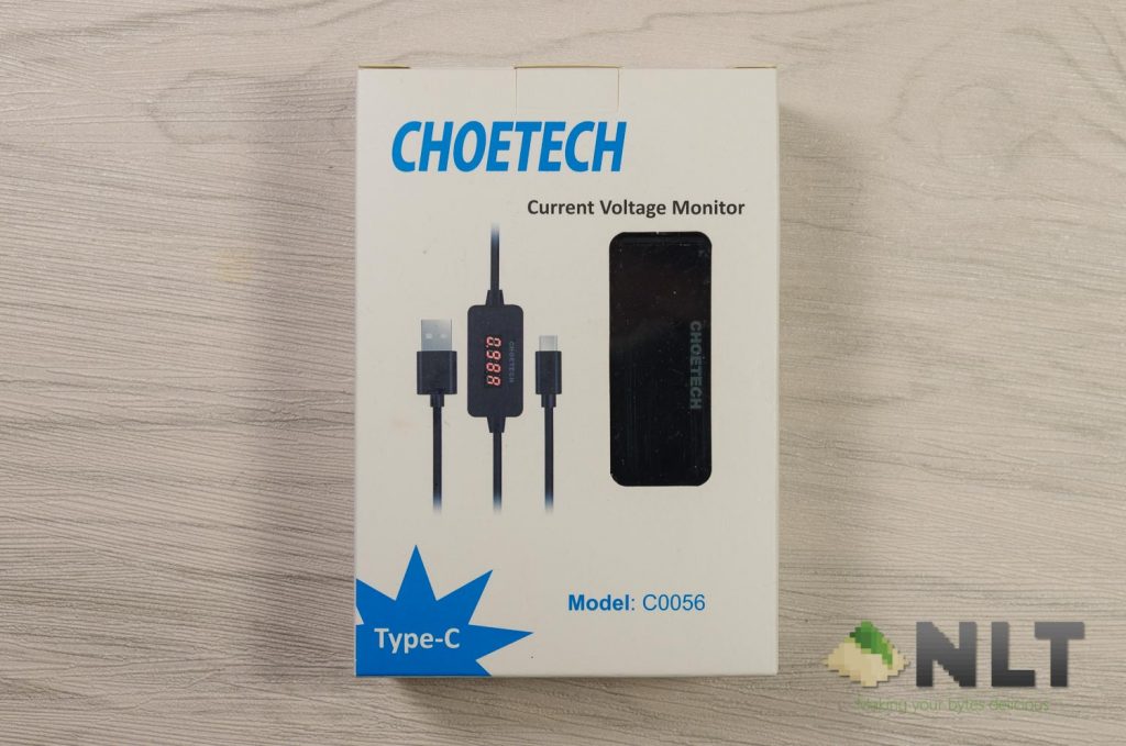 CHOETECH USB-C Cable with Current Voltage Multimeter (1m)