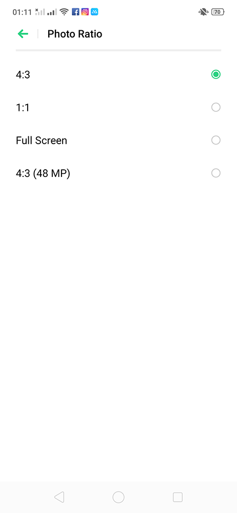 OPPO F11 Pro camera UI