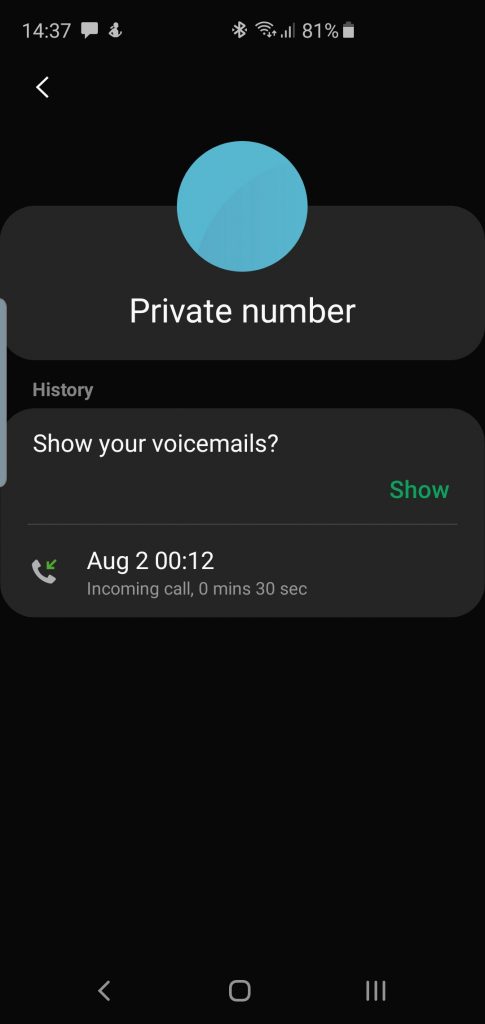 Fake money scammer private number