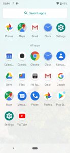 Xiaomi Mi A3 home screen apps