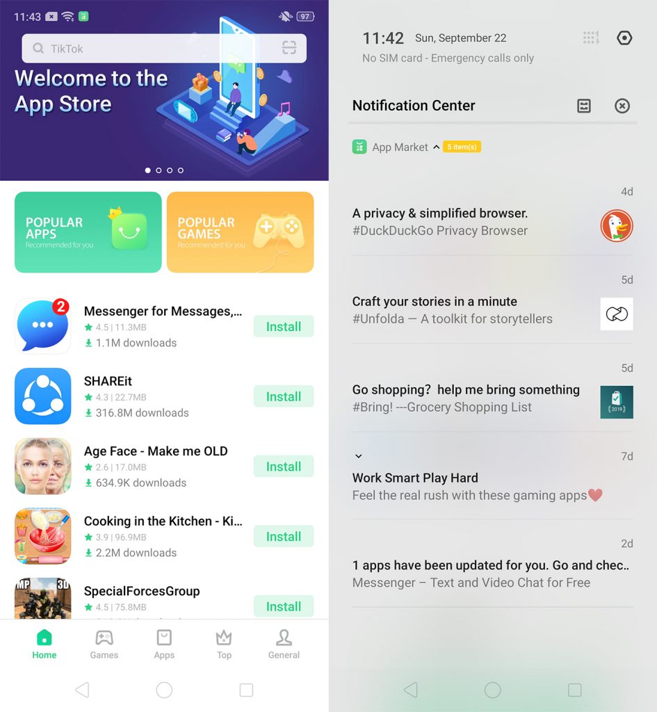 <em>realme</em> 5 Pro Game Market bloatware