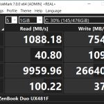 ASUS ZenBook Duo UX481F CrystalDiskMark real benchmark