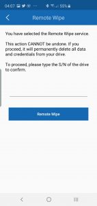 SecureDrive BT DataLock app
