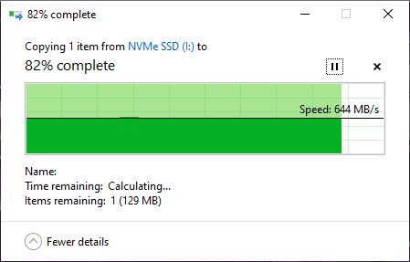 Ugreen M.2 SSD enclosure speed test