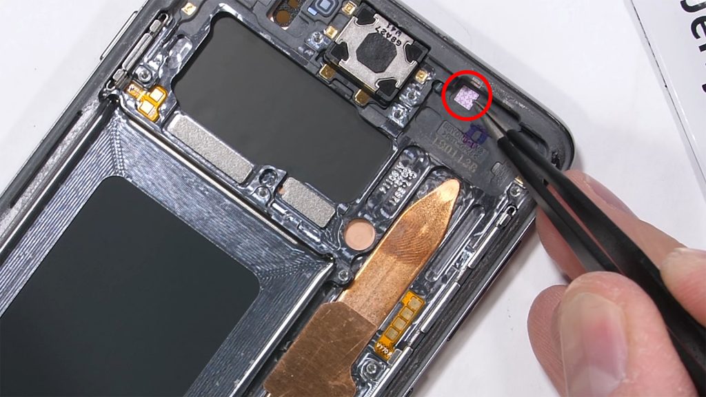 Cleaning gadgets smartphones with hand sanitizer