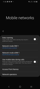 Samsung Galaxy S20 Ultra Mobile Networks