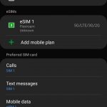 Samsung Galaxy S20 Ultra SIM card manager