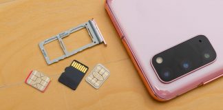 Samsung Galaxy S20 two SIM + microSD card