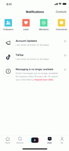 Direct Messaging disabled for underaged users