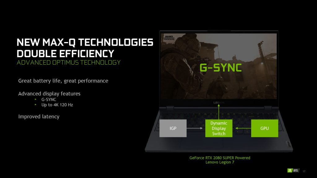 NVIDIA RTX 2080 SUPER RTX 2070 SUPER laptop new Advanced Optimus